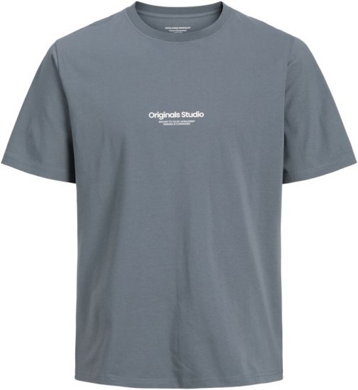 Jack & Jones Lington Back And Front Print Crew Neck T-Shirt Grey - Camisetas - Camisetas - 2XL-14XL
