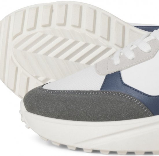Jack & Jones Waspire Sneakers White/Castlerock - Calzado de hombre 40-52 - Zapatillas de hombre tallas 40-52