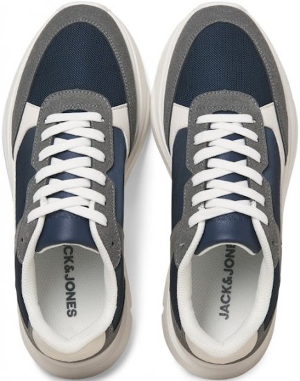 Jack & Jones Waspire Sneakers Grey/NAVY BLAZER - Calzado de hombre 40-52 - Zapatillas de hombre tallas 40-52