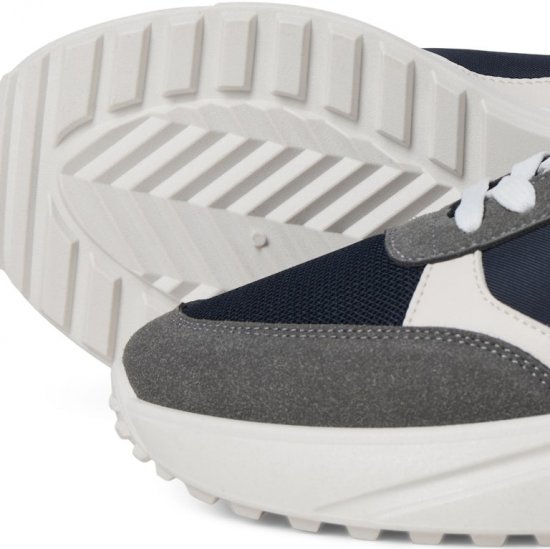 Jack & Jones Waspire Sneakers Grey/NAVY BLAZER - Calzado de hombre 40-52 - Zapatillas de hombre tallas 40-52