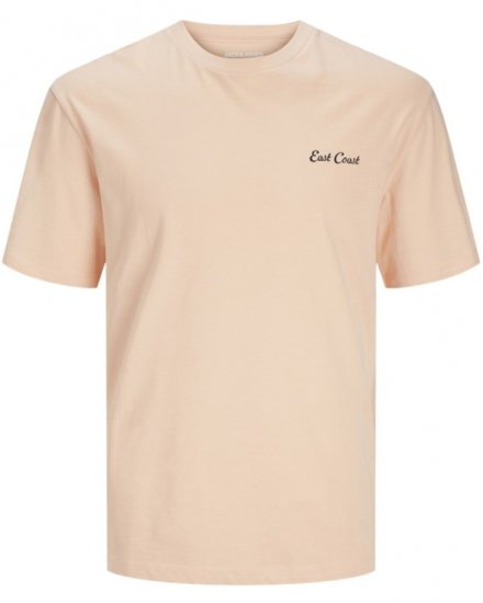 Jack & Jones Zekiel Crew Neck T-Shirt Peach Parfait - Camisetas - Camisetas - 2XL-14XL