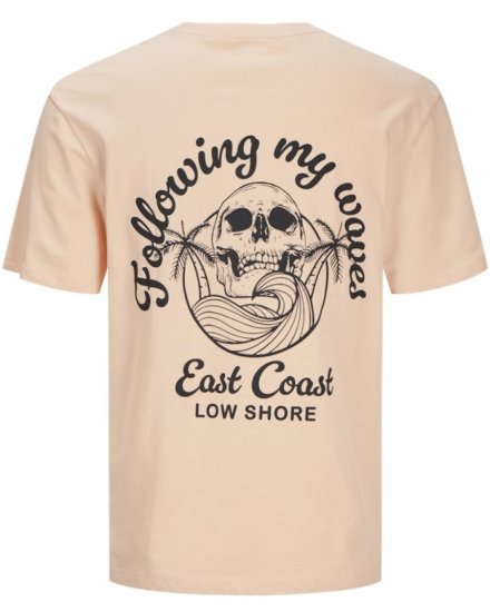 Jack & Jones Zekiel Crew Neck T-Shirt Peach Parfait - Camisetas - Camisetas - 2XL-14XL
