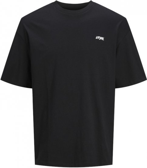 Jack & Jones Script Bradley Crew Neck T-Shirt Black - Camisetas - Camisetas - 2XL-14XL