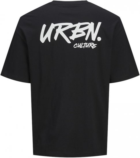 Jack & Jones Script Bradley Crew Neck T-Shirt Black - Camisetas - Camisetas - 2XL-14XL