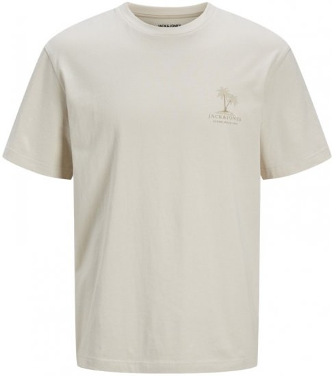  Jack & Jones Summer Vibes Crew Neck T-Shirt Moonbeam - Camisetas - Camisetas - 2XL-14XL