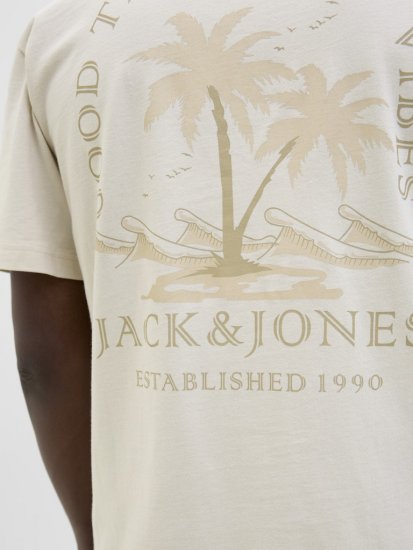  Jack & Jones Summer Vibes Crew Neck T-Shirt Moonbeam - Camisetas - Camisetas - 2XL-14XL