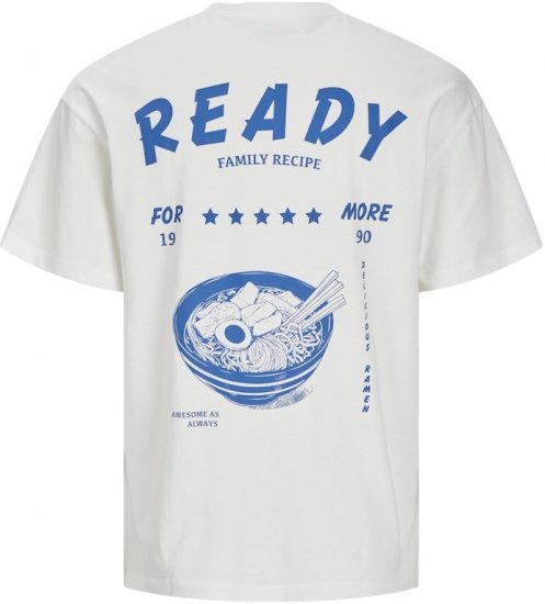 Jack & Jones Charge Crew Neck Printed T-Shirt White - Camisetas - Camisetas - 2XL-14XL