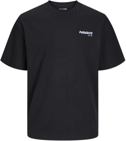 Jack & Jones Charge Crew Neck Printed T-Shirt Black - Camisetas - Camisetas - 2XL-14XL