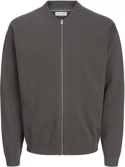 Jack & Jones Calvin Knit Bomber Zipper Sweater Grey - Sudaderas - Sudaderas 2XL-12XL