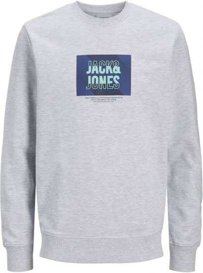 Jack & Jones HUDSON Sweatshirt White Melange - Sudaderas - Sudaderas 2XL-12XL
