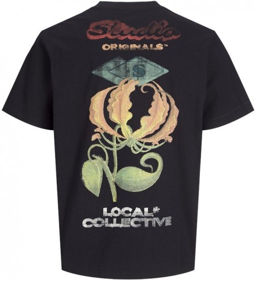 Jack & Jones Retiro Crew Neck T-Shirt Black - Camisetas - Camisetas - 2XL-14XL