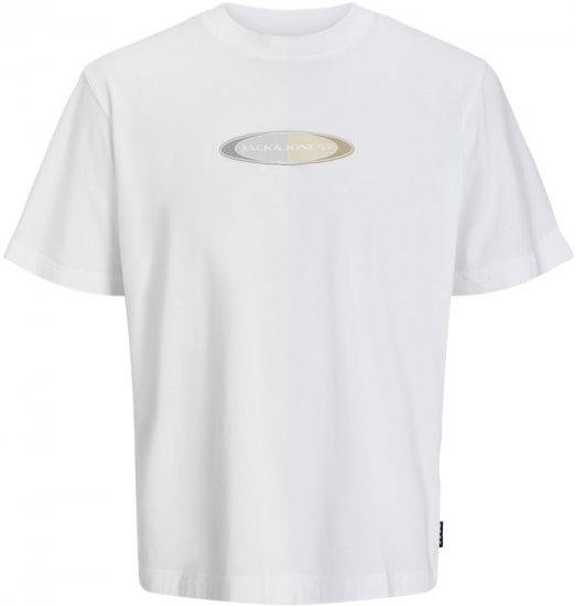 Jack & Jones Pacer Branding Print T-Shirt Bright White - Camisetas - Camisetas - 2XL-14XL