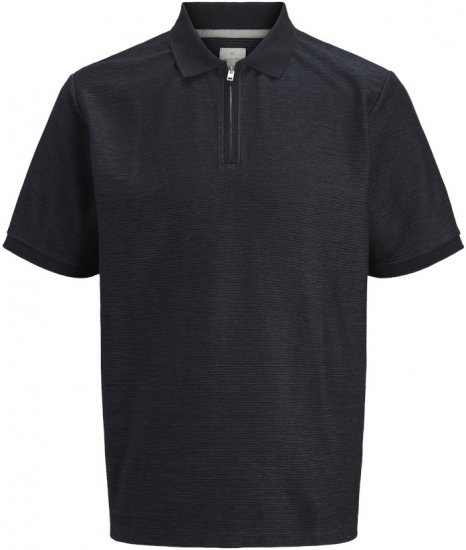 Jack & Jones Ronnie Polo with Zipper Black - Polos - Polos 2XL-8XL