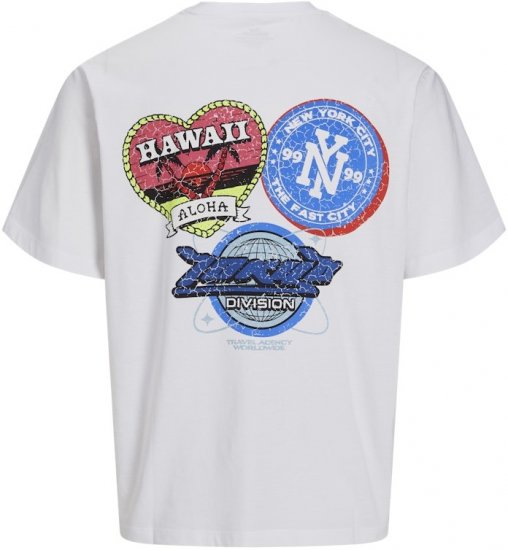 Jack & Jones Compact Crew Neck T-Shirt White - Camisetas - Camisetas - 2XL-14XL