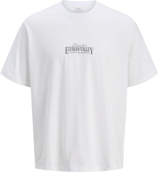 Jack & Jones Parallel Crew Neck T-Shirt Bright White - Camisetas - Camisetas - 2XL-14XL