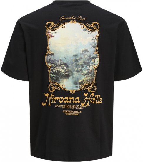 Jack & Jones Parallel Crew Neck T-Shirt Black - Camisetas - Camisetas - 2XL-14XL