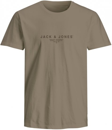 Jack & Jones Harris Crew Neck T-Shirt Brown - Camisetas - Camisetas - 2XL-14XL