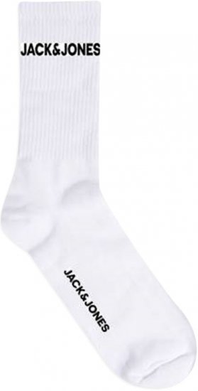 Jack & Jones BASIC LOGO Tennis Socks 5-Pack White - Ropa interior - Ropa interior 2XL-8XL