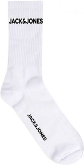 Jack & Jones BASIC LOGO Tennis Socks 5-Pack White - Ropa interior - Ropa interior 2XL-8XL