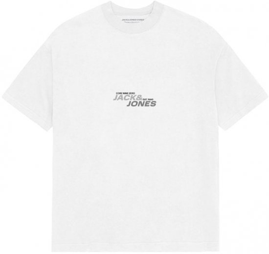 Jack & Jones Tarmac Branding Crew Neck T-Shirt Bright White - Camisetas - Camisetas - 2XL-14XL