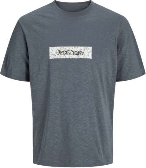 Jack & Jones Split Branding AOP Crew Neck T-Shirt Grey - Camisetas - Camisetas - 2XL-14XL