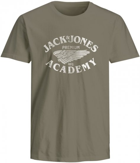 Jack & Jones Freddy Crew Neck T-Shirt Grey - Camisetas - Camisetas - 2XL-14XL