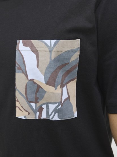  Jack & Jones Tavira Aop Pocket Crew Neck T-Shirt Black - Camisetas - Camisetas - 2XL-14XL