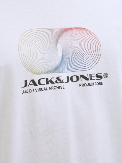 Jack & Jones Calma Crew Neck T-Shirt Bright White - Camisetas - Camisetas - 2XL-14XL