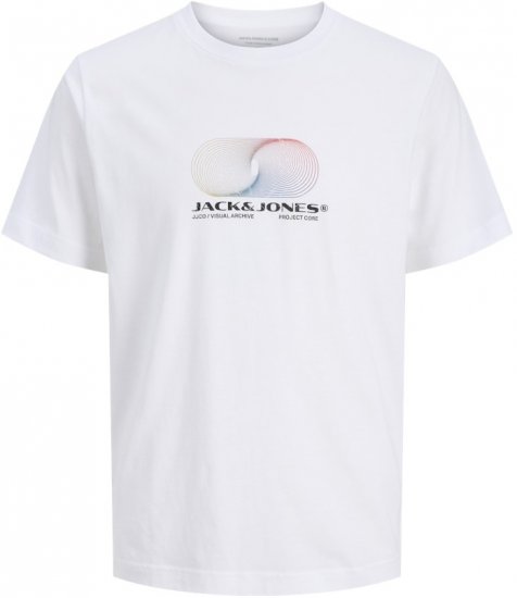 Jack & Jones Calma Crew Neck T-Shirt Bright White - Camisetas - Camisetas - 2XL-14XL