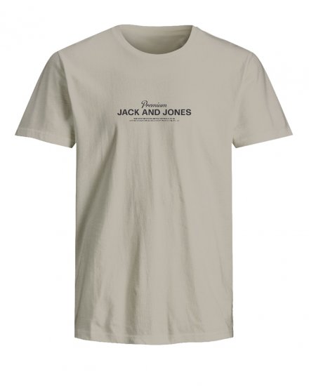Jack & Jones Ferris Crew Neck T-Shirt Silver Lining - Camisetas - Camisetas - 2XL-14XL
