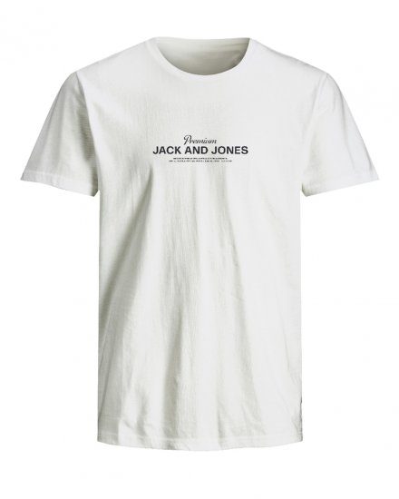 Jack & Jones Ferris Crew Neck T-Shirt Bright White - Camisetas - Camisetas - 2XL-14XL