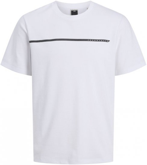 Jack & Jones FUSION Full Branding T-Shirt Bright White - Camisetas - Camisetas - 2XL-14XL
