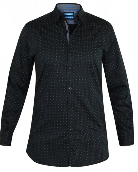 D555 Jahine Long Sleeve Printed Shirt Black - Camisas - Camisas 2XL-10XL