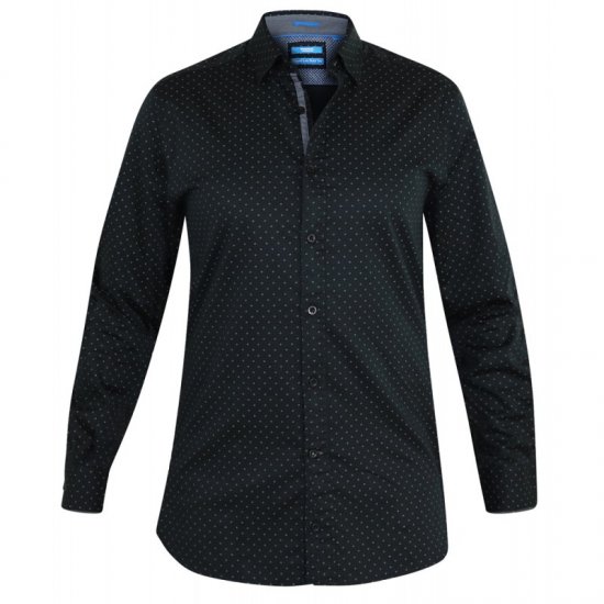 D555 Jahine Long Sleeve Printed Shirt Black - Camisas - Camisas 2XL-10XL