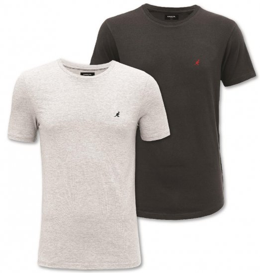 Kangol Jetta T-shirt Black/Grey 2-pack - Camisetas - Camisetas - 2XL-14XL