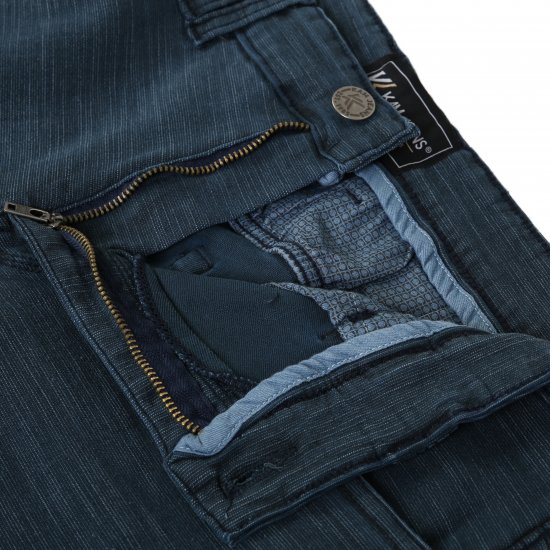 Kam Jeans 264 Slub Weave 5 Pocket Stretch Pants Smokey Blue - Vaqueros & pantalones - Vaqueros y Pantalones - W40-W70