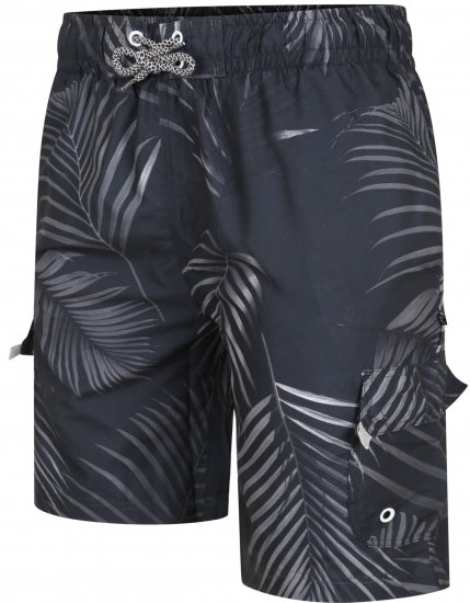 Kam Jeans 3002 Leaf Print Cargo Swimshorts - Ropa interior - Ropa interior 2XL-8XL
