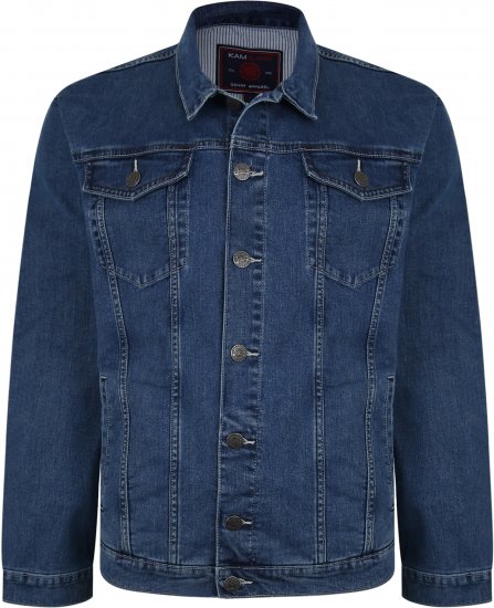 Kam Jeans 405 Western Denim Jacket Stonewash TALL SIZES - ROPA DE HOMBRE MT-6XLT - Tamaños de talle alto