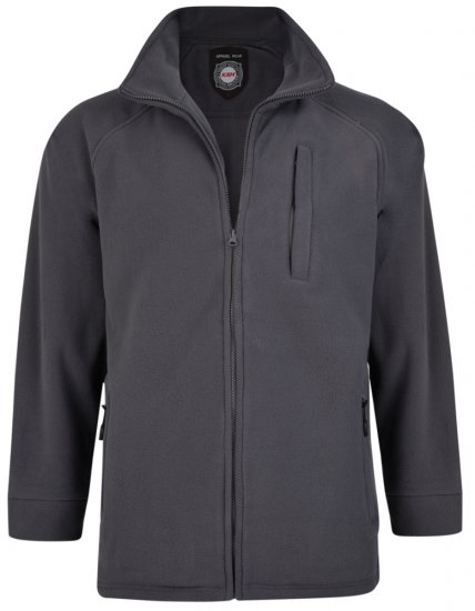 Kam Jeans 437 Fleece Jacket Charcoal - Sudaderas - Sudaderas 2XL-12XL
