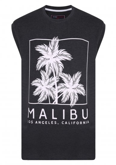 Kam Jeans Malibu Sleeveless Charcoal - Camisetas - Camisetas - 2XL-14XL
