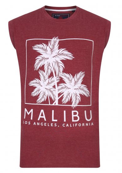 Kam Jeans Malibu Sleeveless Wine - Camisetas - Camisetas - 2XL-14XL