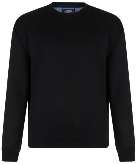 Kam Jeans Sweatshirt Black TALL SIZES - ROPA DE HOMBRE MT-6XLT - Tamaños de talle alto