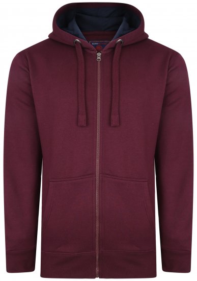 Kam Jeans Hoodie Burgundy - Sudaderas - Sudaderas 2XL-12XL