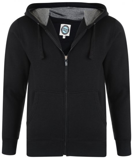 Kam Jeans Hoodie Black TALL SIZES - ROPA DE HOMBRE MT-6XLT - Tamaños de talle alto