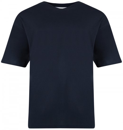 Kam Jeans V-neck T-shirt Navy - Camisetas - Camisetas - 2XL-14XL