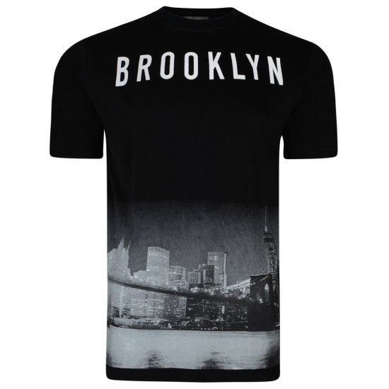 Kam Jeans 5229 Brooklyn T-shirt Black - Camisetas - Camisetas - 2XL-14XL