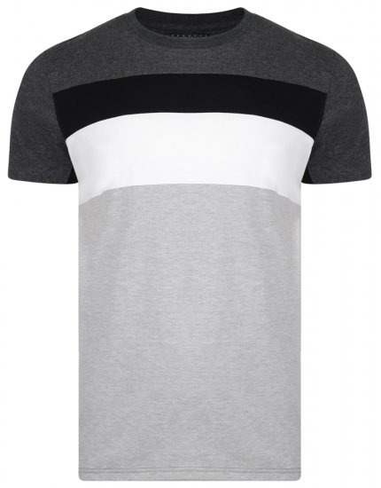 Kam Jeans 5231 Cut and Sew T-shirt Grey - Camisetas - Camisetas - 2XL-14XL