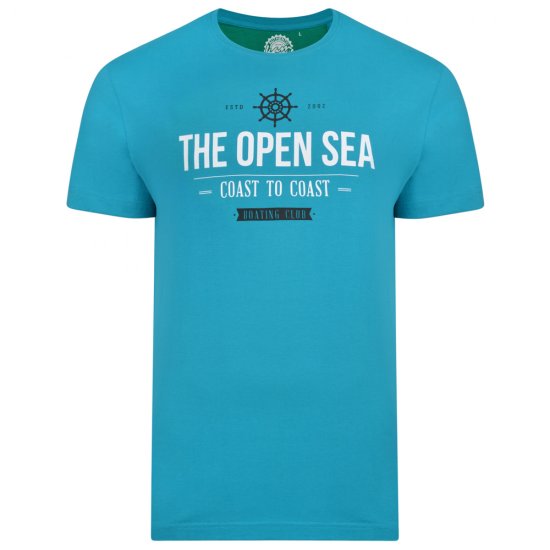 Kam Jeans 5254 Open Sea T-Shirt Light Blue - Camisetas - Camisetas - 2XL-14XL