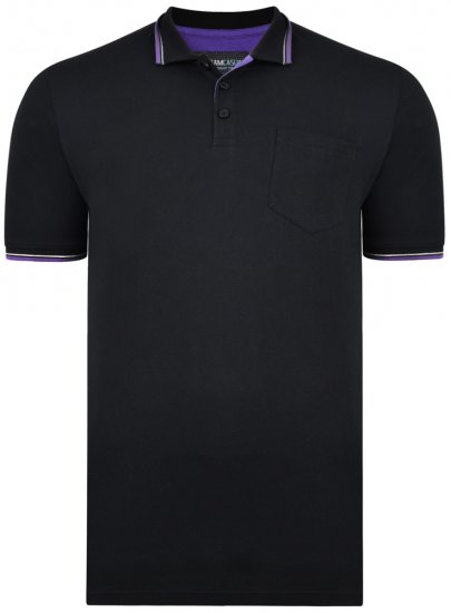 Kam Jeans 5277 Polo Black - Polos - Polos 2XL-8XL