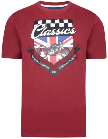 Kam Jeans 5280 T-shirt Burgundy - Camisetas - Camisetas - 2XL-14XL